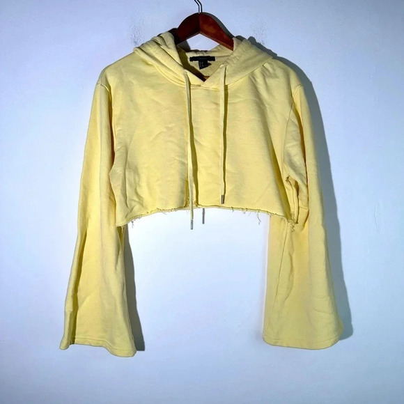 Forever 21 Cropped Bell Sleeve Sweatshirt - Picture 2 of 10